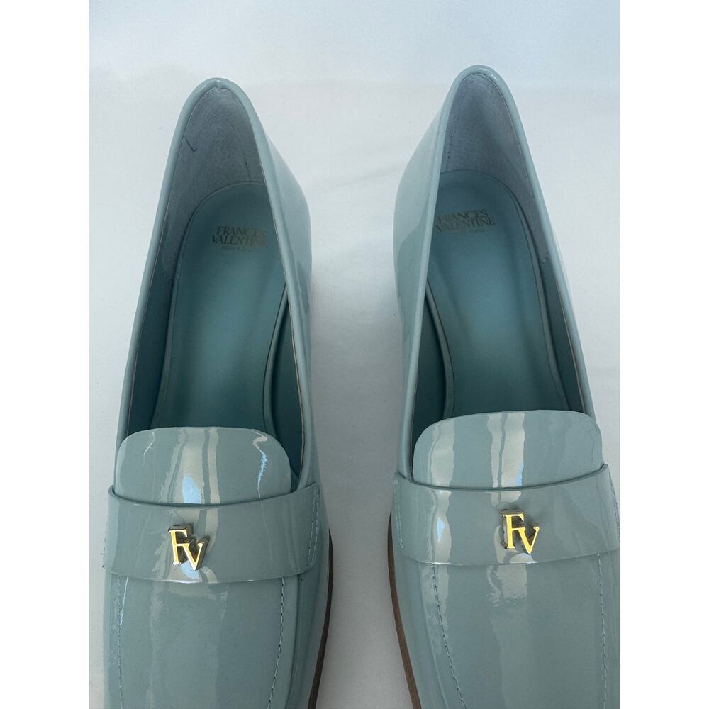 Frances Valentine Twiggy Light Blue Patent Loafer 8.5 - Picture 7 of 10